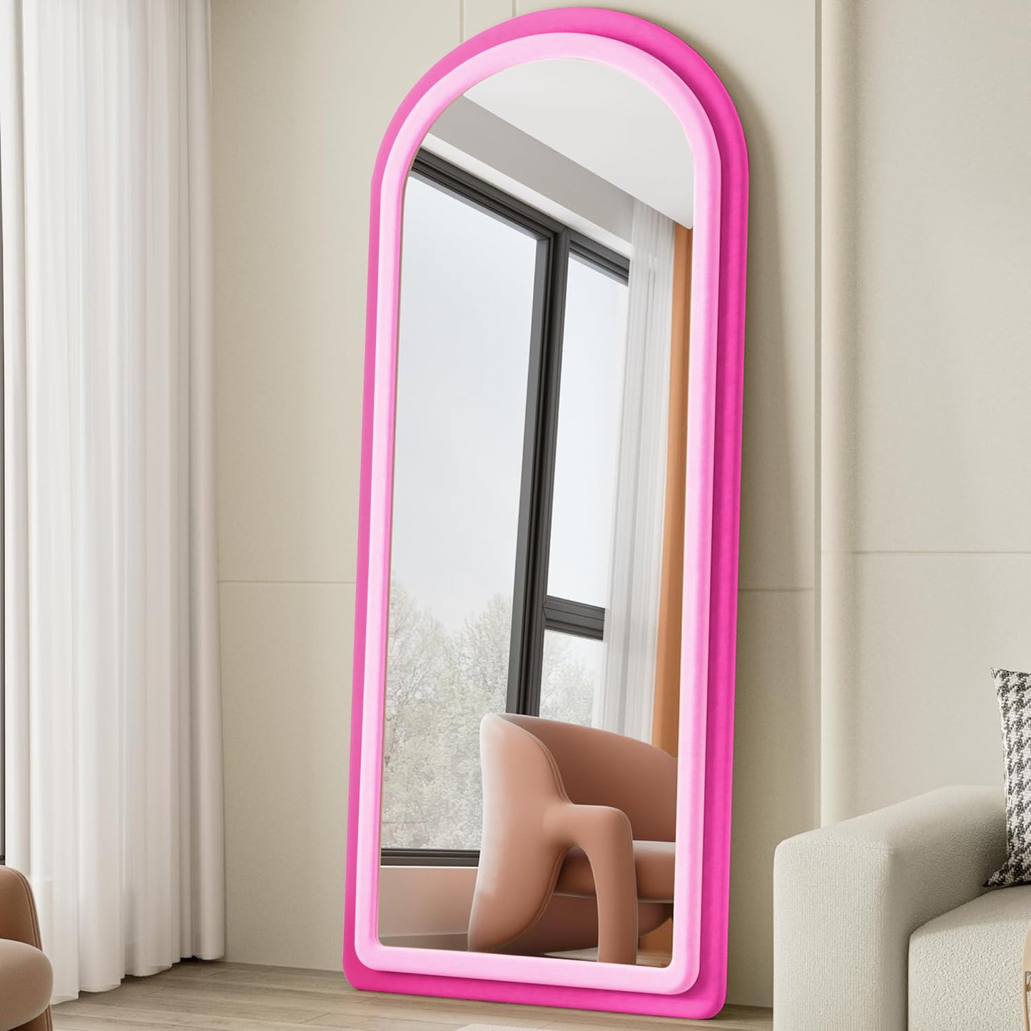 Nefoso Full Length Mirror, Freestanding Floor Mirror with Stand, 63"x24" Wall Mounted Mirror for Bedroom