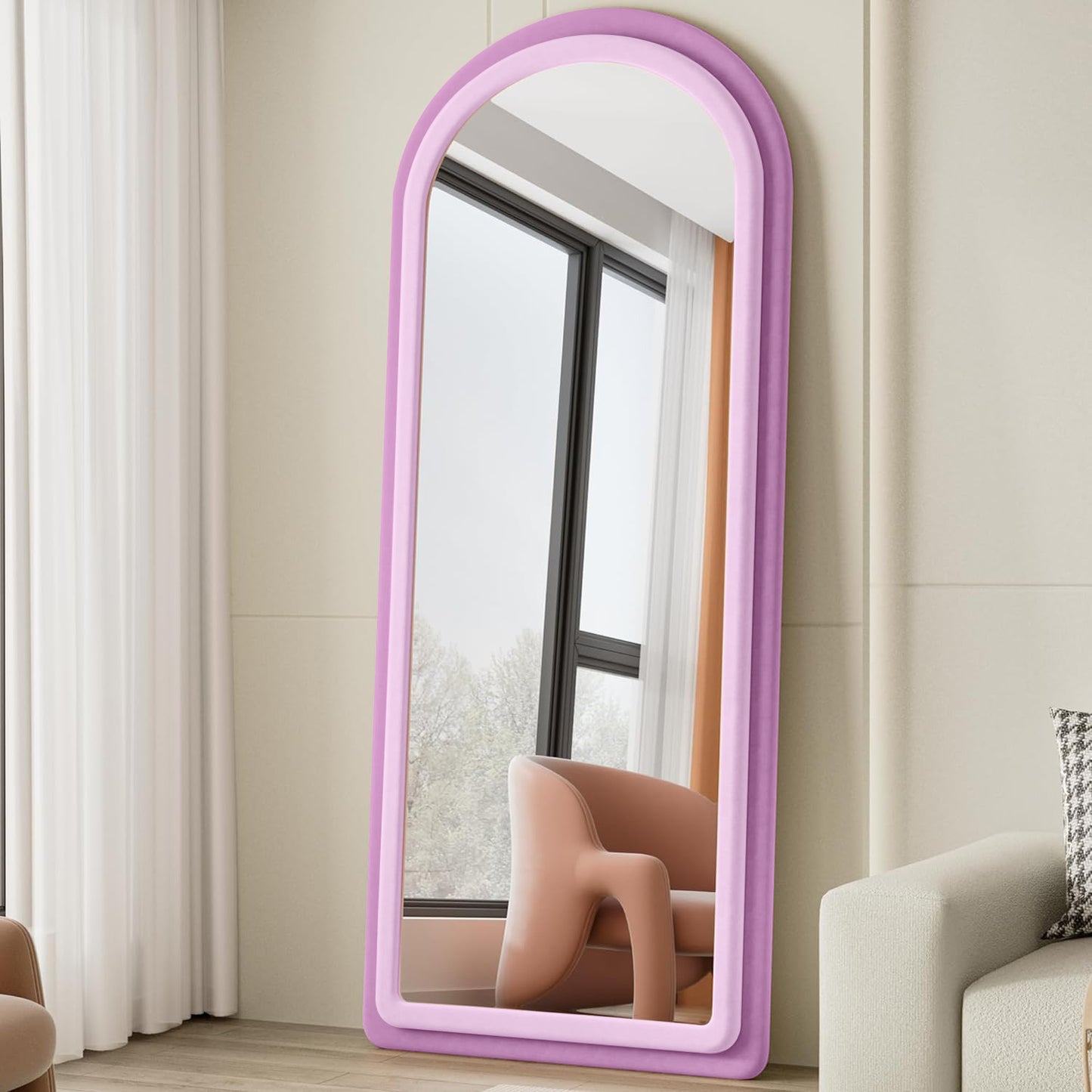 Nefoso Full Length Mirror, Freestanding Floor Mirror with Stand, 63"x24" Wall Mounted Mirror for Bedroom